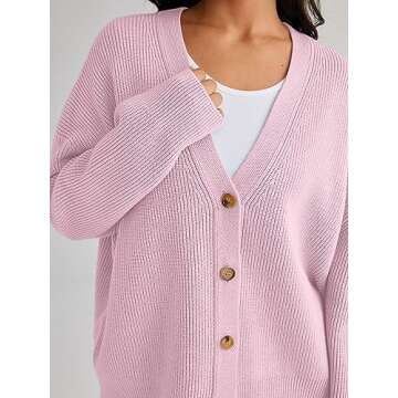 LILLUSORY Cardigan Sweaters for Women 2024 Fall Fashion Oversized Lightweight Sweater Knit Work Jack...
