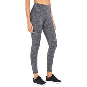 Fengbay High Waist Yoga Pants, Pocket Yoga Pants Tummy Control Workout Running 4 Way Stretch Yoga Leggings