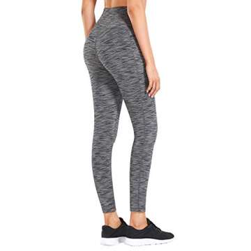 Fengbay High Waist Yoga Pants, Pocket Yoga Pants Tummy Control Workout Running 4 Way Stretch Yoga Leggings