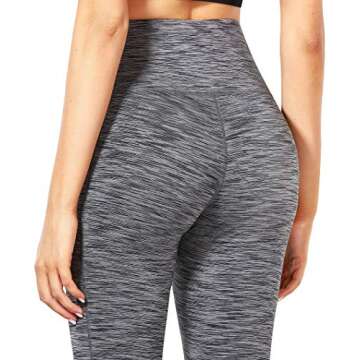 Fengbay High Waist Yoga Pants, Pocket Yoga Pants Tummy Control Workout Running 4 Way Stretch Yoga Leggings