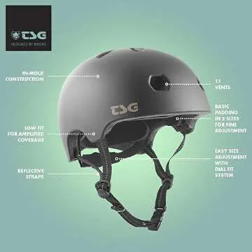 TSG Meta Helmet with Dial Fit System for Skaters & Cyclists
