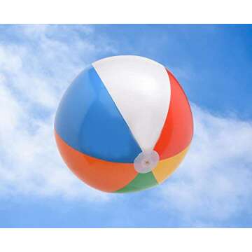 12 Beach Balls Bulk for Kids Large 16" Inflatable Fun
