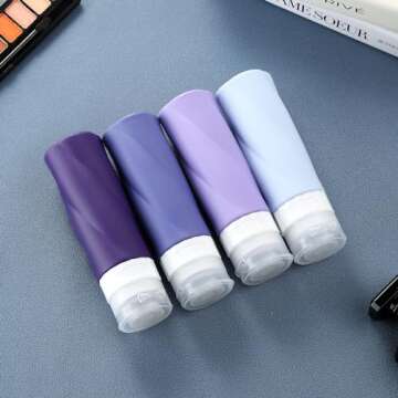 Gemice Leak Proof Travel Bottles for Toiletries 3oz