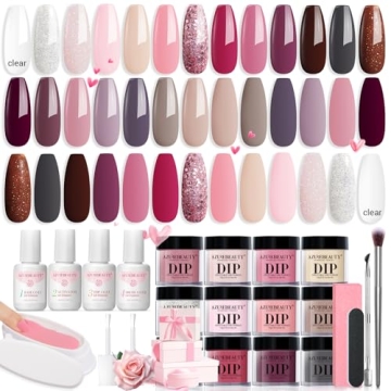 Complete AZUREBEAUTY Dip Powder Nail Kit with 20 Colors
