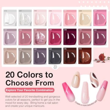 Complete AZUREBEAUTY Dip Powder Nail Kit with 20 Colors