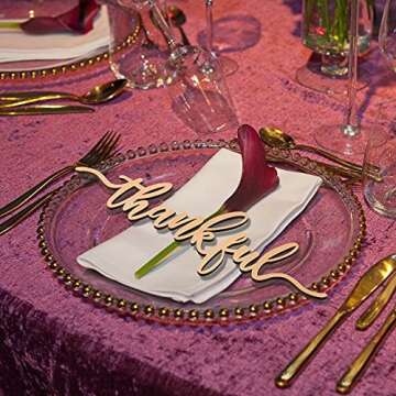 Elegant 12PCS Thanksgiving Place Cards for Home Decor