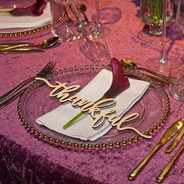 Elegant 12PCS Thanksgiving Place Cards for Home Decor