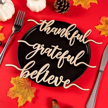 Elegant 12PCS Thanksgiving Place Cards for Home Decor