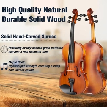 Mendini 3/4 Violin Set for Beginners - Complete Kit