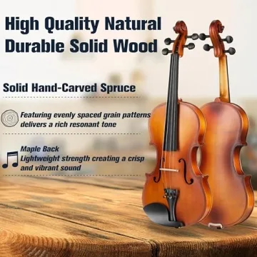 Mendini 3/4 Violin Set for Beginners - Complete Kit