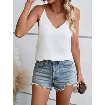 Evera B Women's V Neck Camisole Top for Versatile Style
