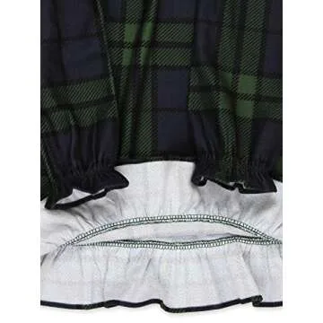 Cozy Plaid Nightgown for Girls, Perfect for Holidays