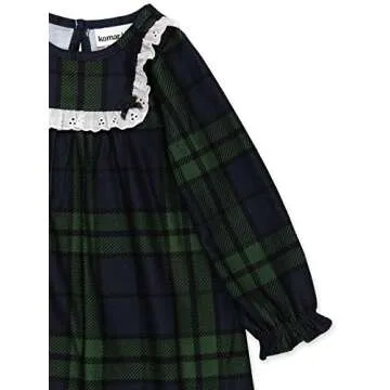 Cozy Plaid Nightgown for Girls, Perfect for Holidays