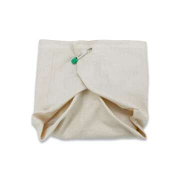 OsoCozy Unbleached Birdseye Flat Cloth Diapers (6 Pack) - 27 x 27 Inches, One-Layer Flat Cloth Baby Nappies Made of Soft, Durable 100% Birdseye Weave Cotton…