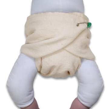 OsoCozy Unbleached Birdseye Flat Cloth Diapers (6 Pack) - 27 x 27 Inches, One-Layer Flat Cloth Baby Nappies Made of Soft, Durable 100% Birdseye Weave Cotton…