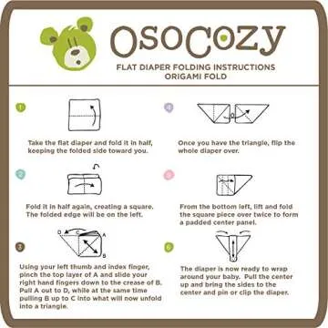 OsoCozy Unbleached Birdseye Flat Cloth Diapers - 6 Pack