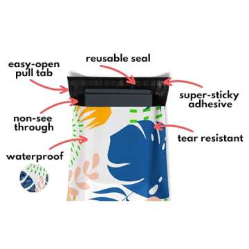 Poly Mailers 10x13 100 Pack | Self-Sealing Shipping Bags Envelopes for Small Business | Waterproof D...