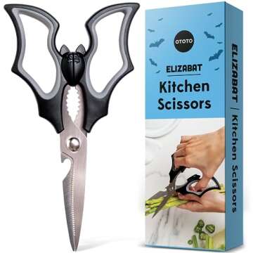 OTOTO Elizabat Kitchen Scissors and Hot-Dog Mitts - Cool Kitchen Gadgets, Cute kitchen Gifts (Bundle...