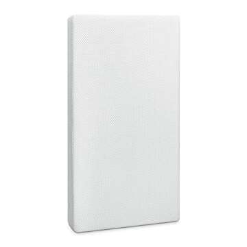 Delta Children Twinkle Stars Breathable Baby Bed Crib Mattress and Toddler with Removable/Machine Washable Cover - GREENGUARD Gold – Waterproof Sustainably Sourced Core Fiber Core, White