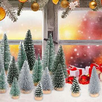 DearHouse 30PCS Mini Christmas Trees for Festive Decor