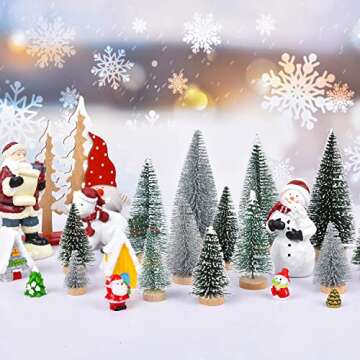 DearHouse 30PCS Mini Christmas Trees for Festive Decor