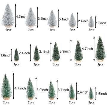 DearHouse 30PCS Mini Christmas Trees for Festive Decor