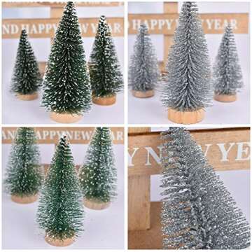 DearHouse 30PCS Mini Christmas Trees for Festive Decor