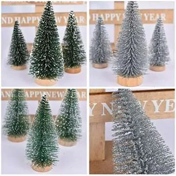 DearHouse 30PCS Mini Christmas Trees for Festive Decor