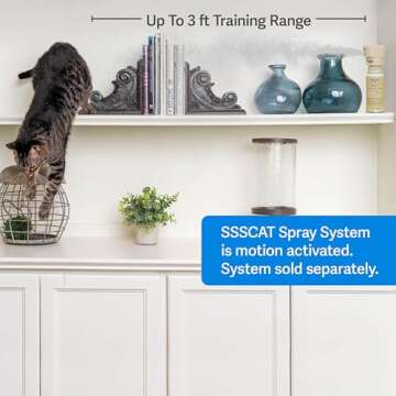 PetSafe SSSCAT Spray Replacement Can Only Use with SSSCAT Spray, Dog and Cat Deterrent System - Keeps Areas Pet Proof Environmentally Friendly Training Repellent - Protect Your Pets and Furniture