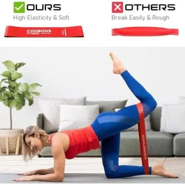 Resistance Bands for Women and Men - Exercise Loop Bands for Yoga, Pilates, Rehab, Fitness and Home Workout, Strength Bands for Booty (50LBS)