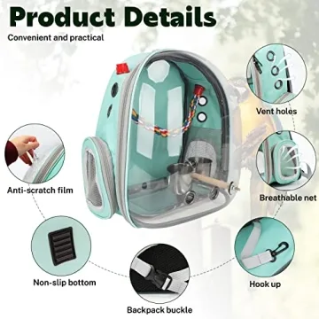 Rypet Bird Carrier Backpack Travel Cage for Birds
