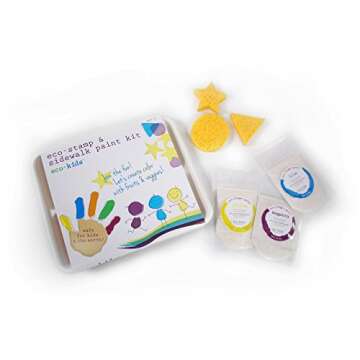 eco-kids Natural Eco-Stamp and Sidewalk Paint Kit for Creative Kids