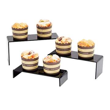 ihomecooker 6 Pc Acrylic Display Risers for Shoes & Desserts