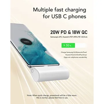 VEGER Mini Power Bank 5000mAh Compact Fast Charger