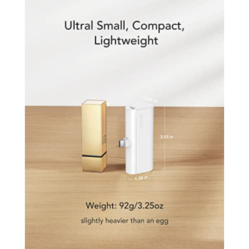 VEGER Mini Power Bank 5000mAh Compact Fast Charger