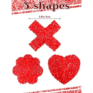 Rhinestone Pasties Sticky Bra - Reusable Breast Covers