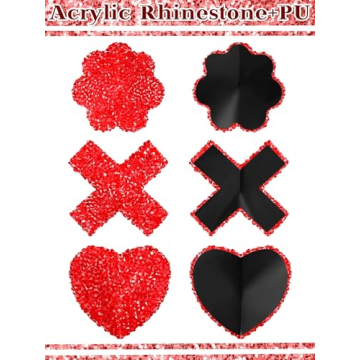 Rhinestone Pasties Sticky Bra - Reusable Breast Covers
