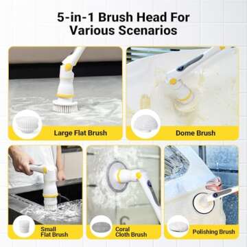 StarVal Electric Spin Scrubber - Versatile Cleaning Tool with LED Display