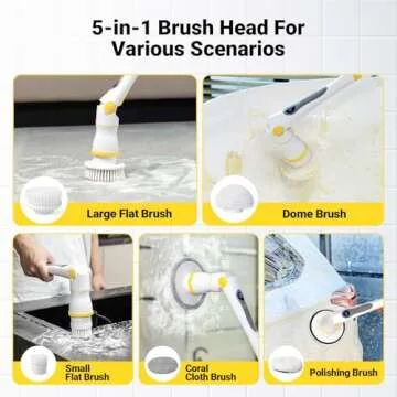 StarVal Electric Spin Scrubber - Versatile Cleaning Tool with LED Display