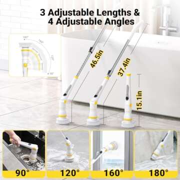 StarVal Electric Spin Scrubber - Versatile Cleaning Tool with LED Display