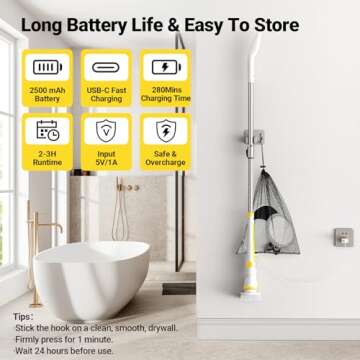 StarVal Electric Spin Scrubber - Versatile Cleaning Tool with LED Display