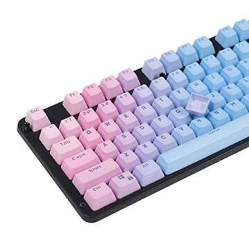 YMDK Double Shot 104 Dyed PBT Shine Through Keyset OEM Profile Keycap Set for Cherry MX Switches Mec...