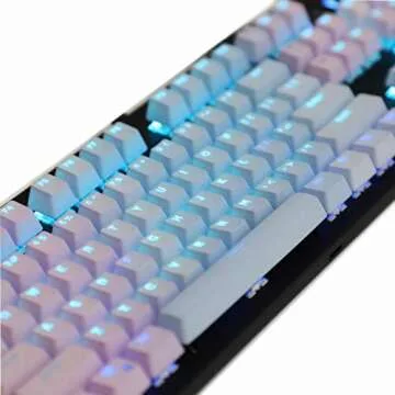 Stylish YMDK Sunset Gradient PBT Keycap Set for Gamers