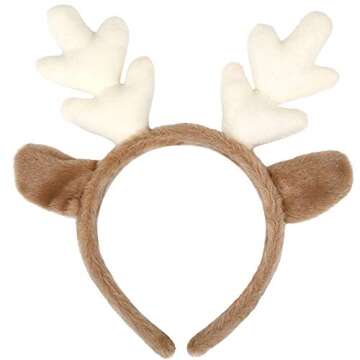 CHEU Christmas antler reindeer headband (camel)