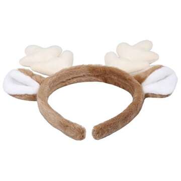 CHEU Christmas antler reindeer headband (camel)