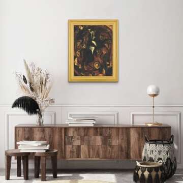 Lost Cabin Circus Rider One by Ernst Ludwig Kirchner | Canvas in Gold Beveled Frame | Fine Artwork Painting Reproduction | Framed Wall Art Decor Poster Gift | Image: 18x24 Frame: 22x28