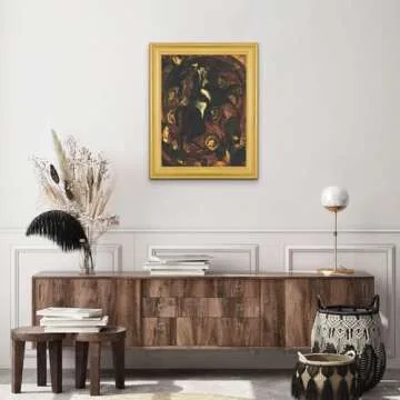 Lost Cabin Circus Rider One by Ernst Ludwig Kirchner | Canvas in Gold Beveled Frame | Fine Artwork Painting Reproduction | Framed Wall Art Decor Poster Gift | Image: 18x24 Frame: 22x28