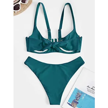 Stylish ZAFUL Women's V-Wired Bikini for Summer Fun
