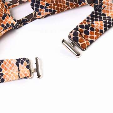 MOOSLOVER Women's Push-up V Neck Bikini Top High Cut Cheeky Bottom 2 Piece Bikini Set Swimsuits(S,Brown)