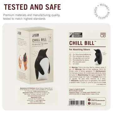 Monkey Business Chill Bill Refrigerator Deodorizer, Baking Soda Container, Baking Soda Fridge, Baking Soda Fridge Deodorizer, Cute Gifts, Kitchen Gadgets